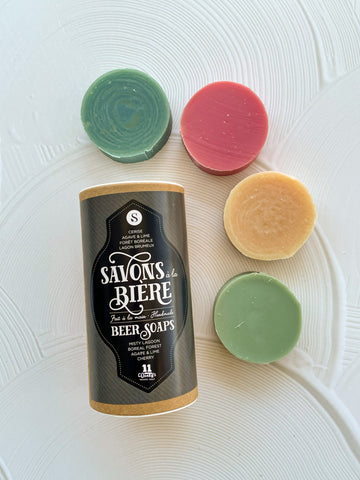 Ensemble de 4 savons à la bière