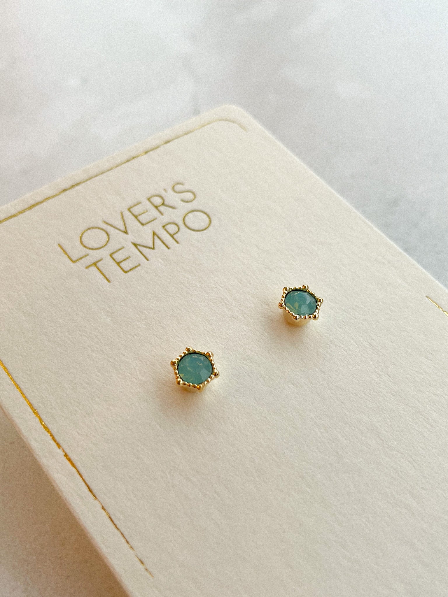 Boucles d'oreilles Astrid (Opale Pacifique) - Savonnerie Saponaria