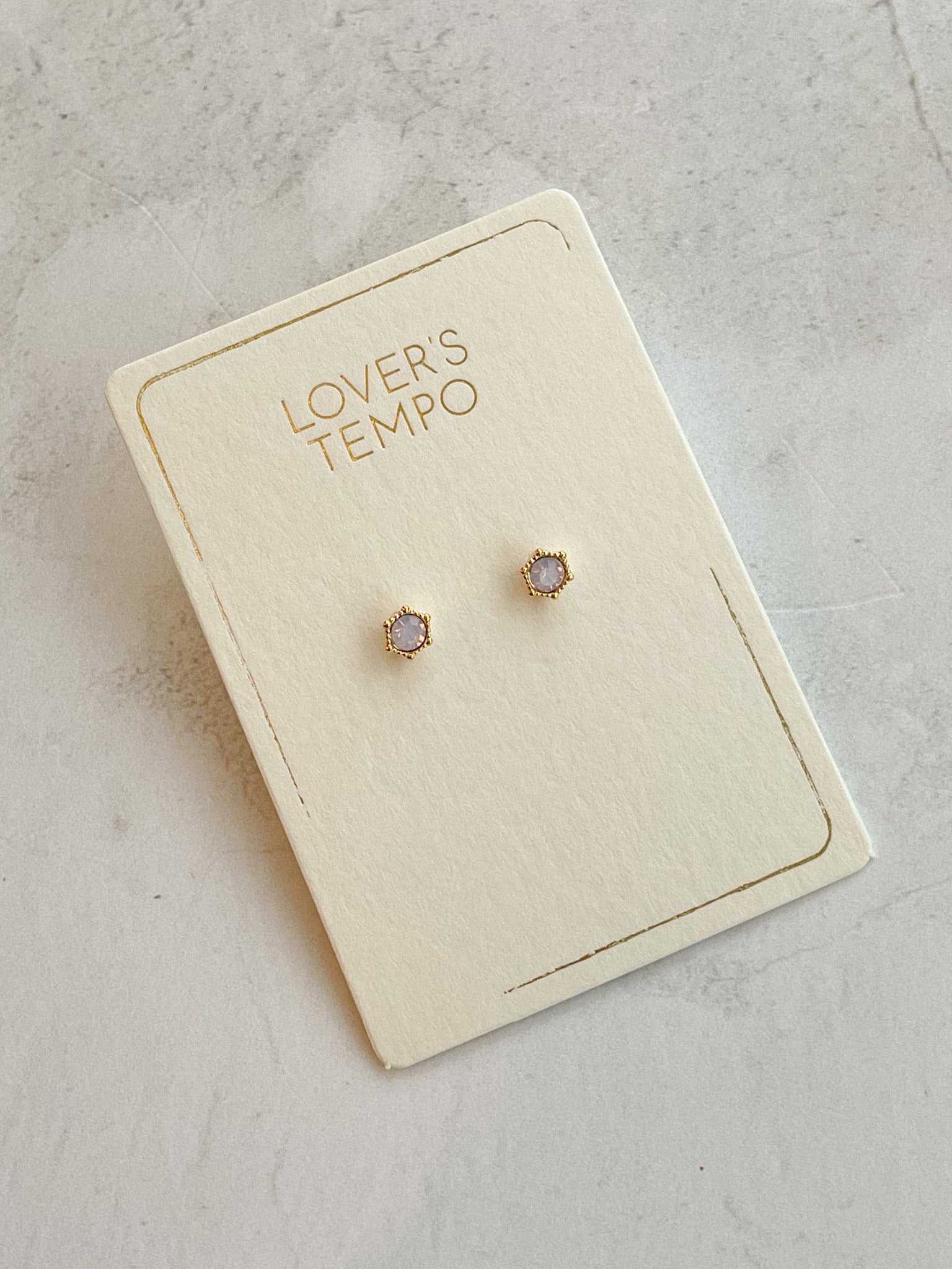 Boucles d'oreilles Astrid (Opale rose) - Savonnerie Saponaria