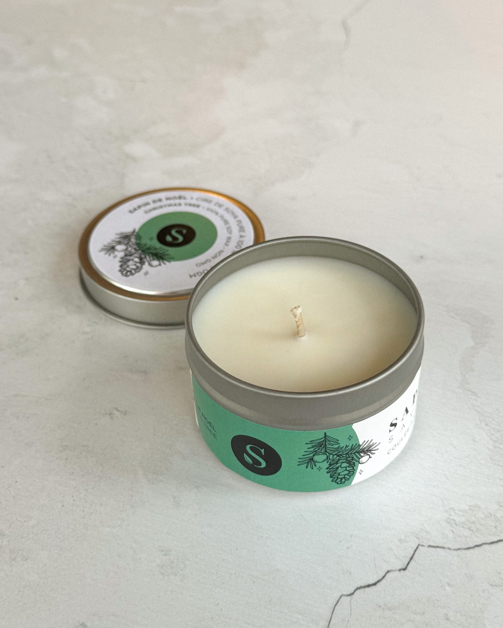Bougie de soya - Sapin de Noël - Bougies - Savonnerie Saponaria