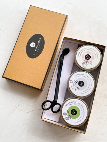 Coffret luxueux 3 bougies