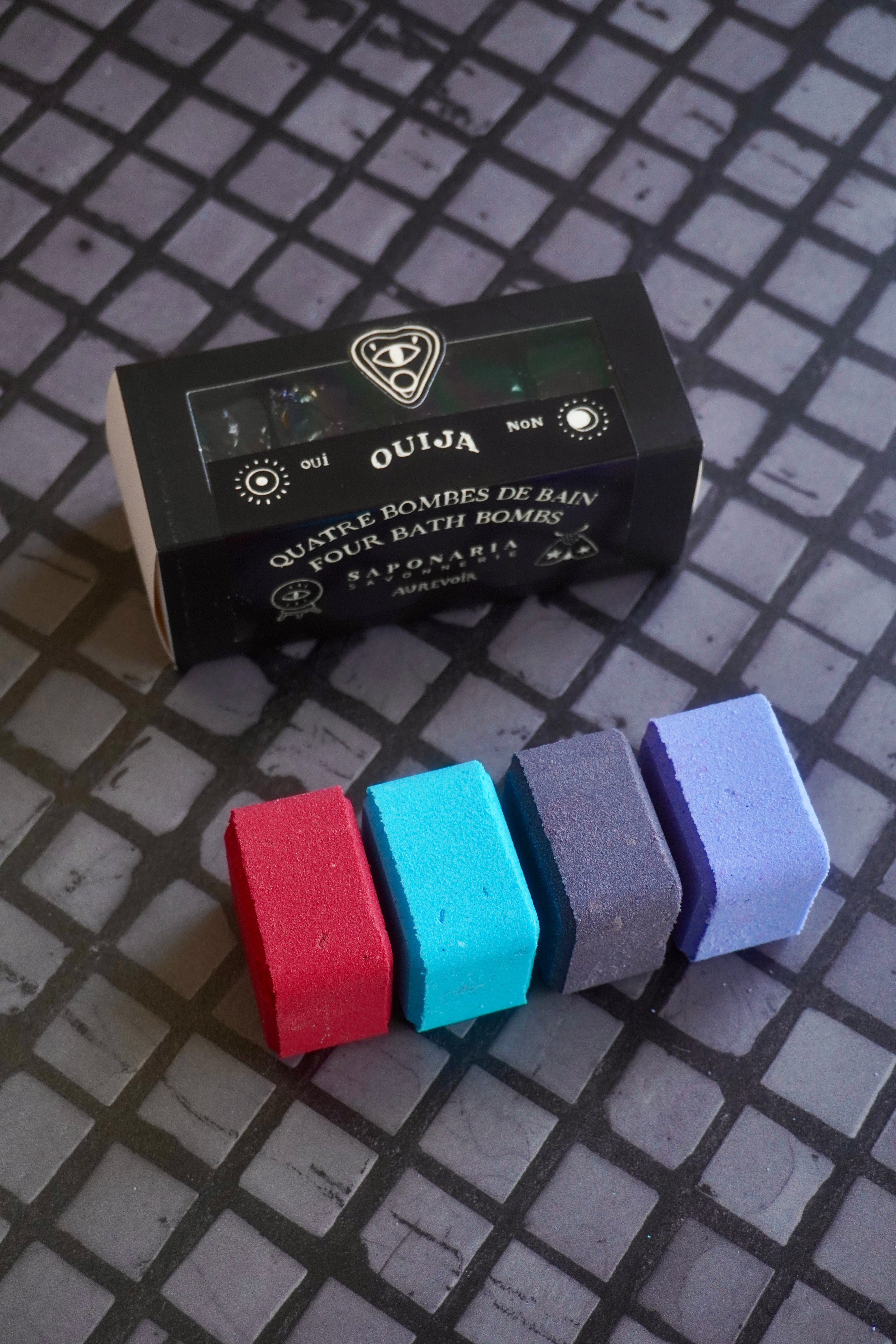 Ensemble 4 cubes de bain Ouija