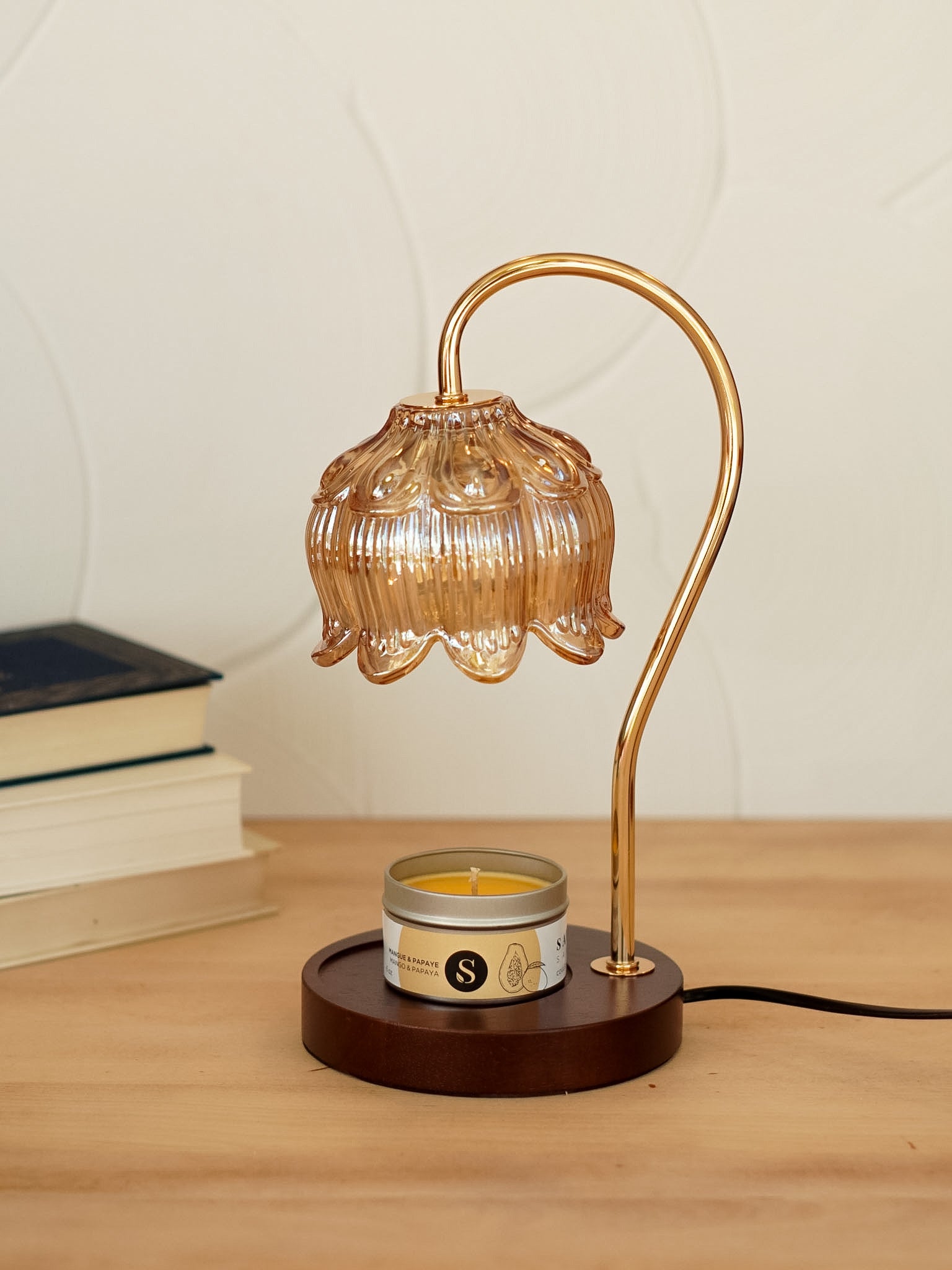 Lampe chauffe - bougie (ambre) - Savonnerie Saponaria