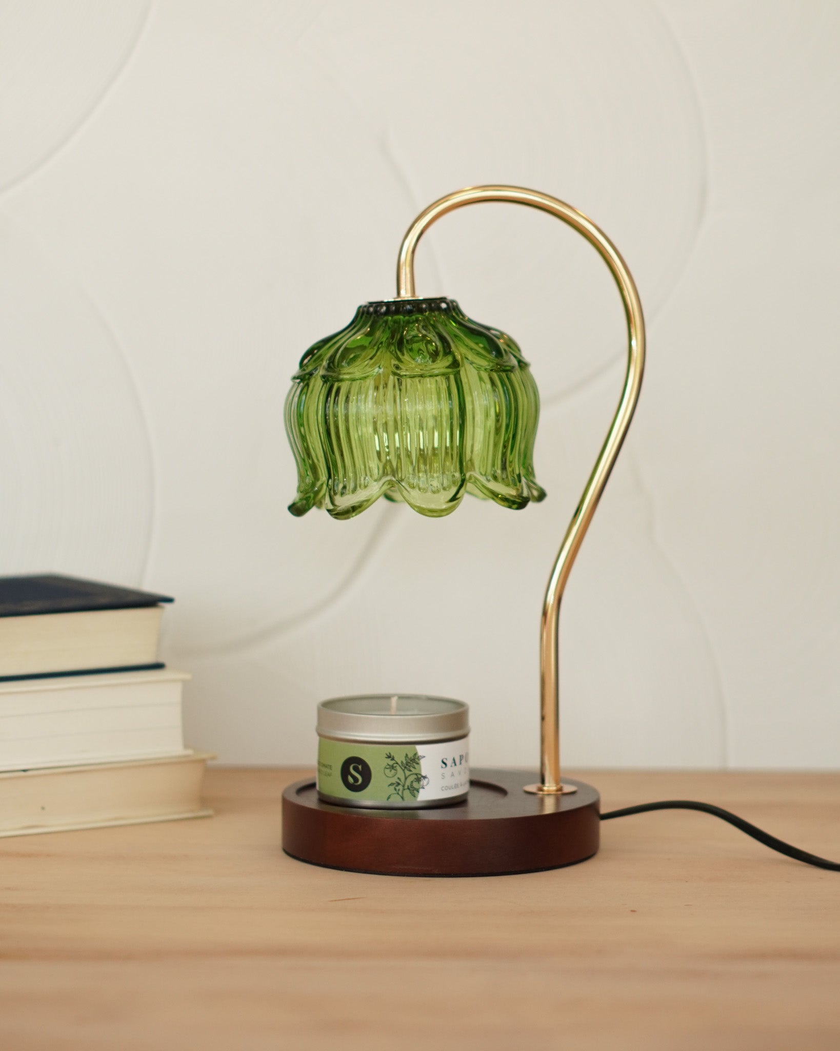 Lampe chauffe - bougie (verte) - Savonnerie Saponaria