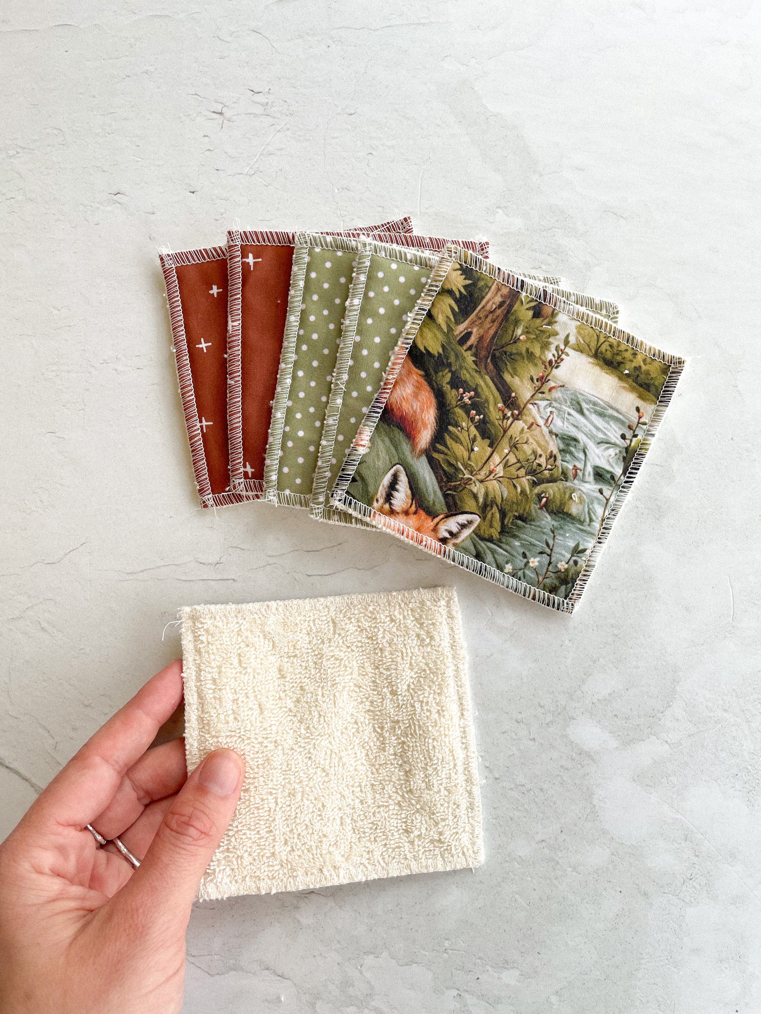 Lingettes démaquillantes renard (6) - Savonnerie Saponaria
