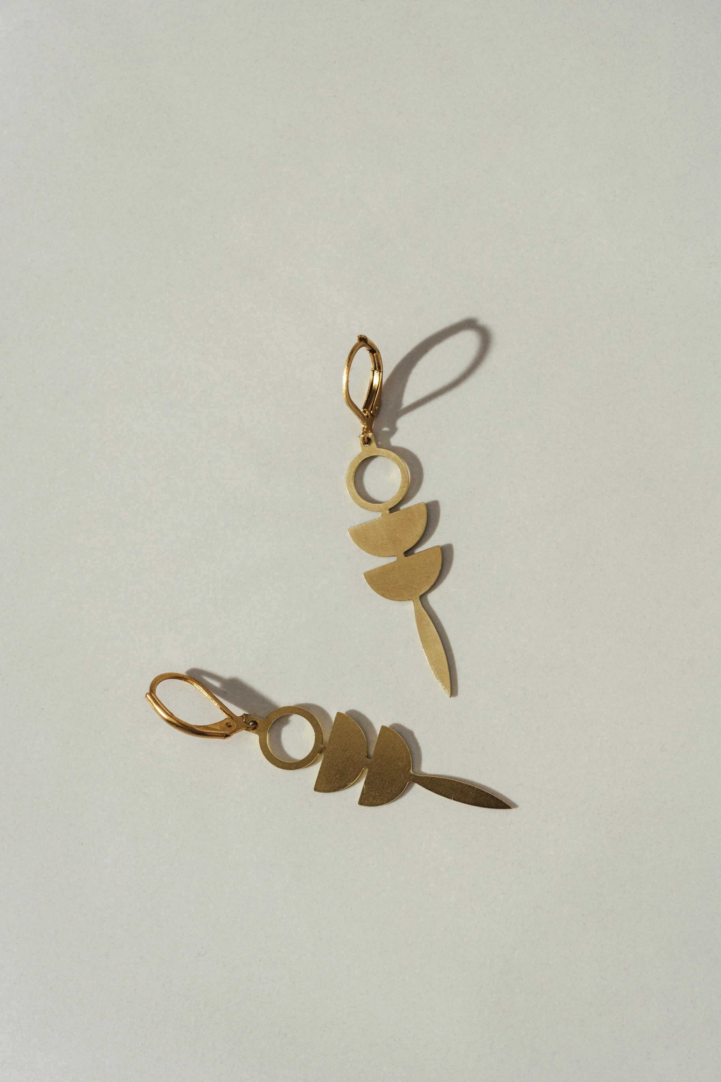 Lita Earrings - Brass