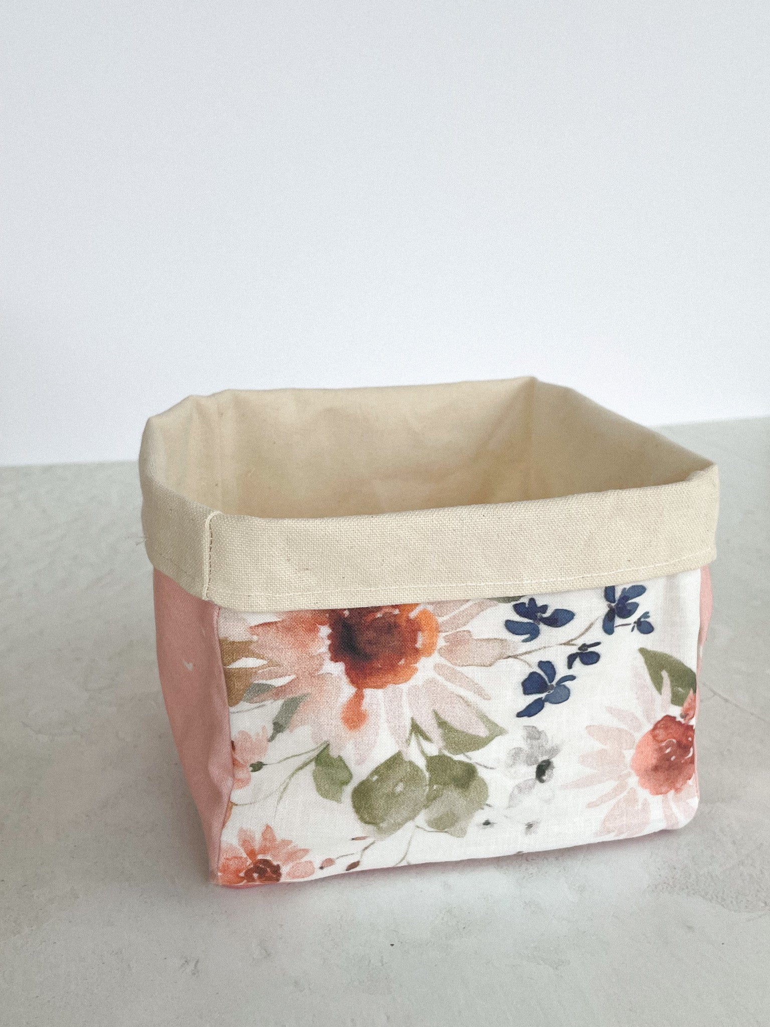 Panier de tissu - fleurs - Savonnerie Saponaria