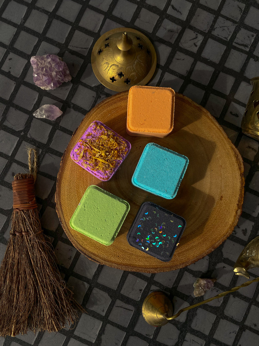 Ensemble 5 cubes de bain Halloween