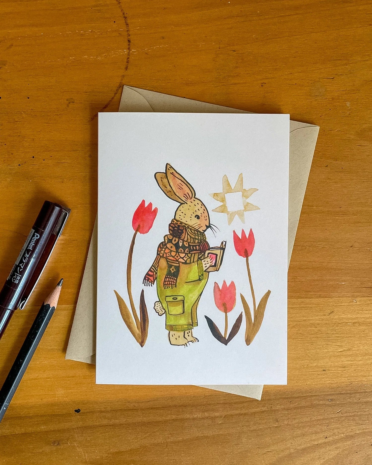 Carte de souhaits - le lapin