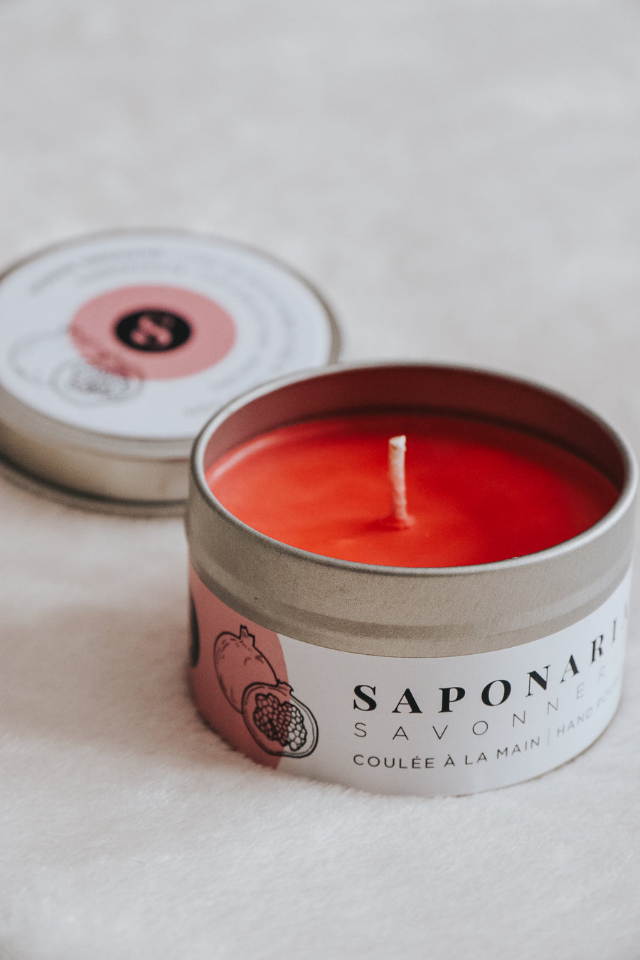 Bougie de soya – Pomme-grenade